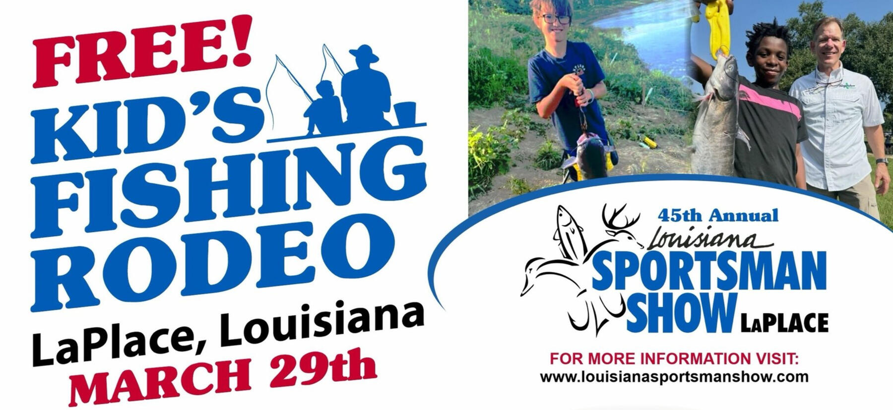 Free Kid's Fishing Rodeo LaPlace, Louisiana March 29th Free Kid's Fishing Rodeo LaPlace, Louisiana March 29th